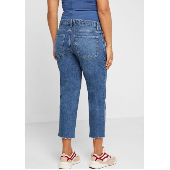 TOPSHOP MATERNITY MOTO Over Bump Raw Hem Leigh Jeans - Picture 2 of 10